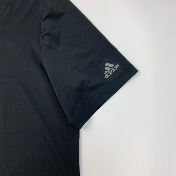 Adidas Polo Shirt Mens L Large Black Moisture Wicking Athletic Performance Golf - Picture 4 of 11